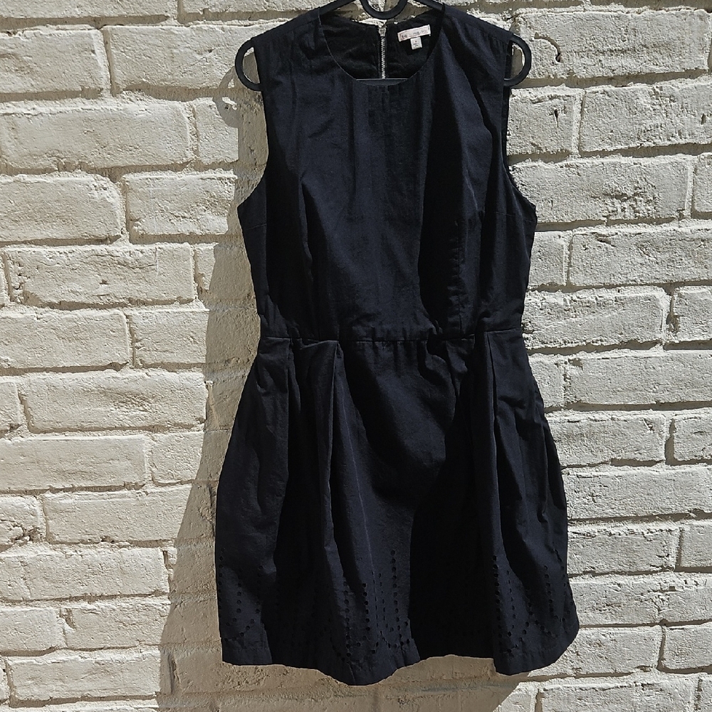GAP Sleeveless Fit And Flare Dress With Eyelet Detail